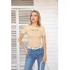imageVICHYIE Womens Fashion Fall Clothes One Piece Cutout Tops Long Sleeve Ribbed Slim Fitted Shirts Tee TshirtsShortapricot