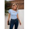 imageVICHYIE Womens Fashion Fall Clothes One Piece Cutout Tops Long Sleeve Ribbed Slim Fitted Shirts Tee TshirtsShortblue Grey
