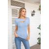 imageVICHYIE Womens Fashion Fall Clothes One Piece Cutout Tops Long Sleeve Ribbed Slim Fitted Shirts Tee TshirtsShortblue Grey