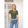 imageVICHYIE Womens Fashion Fall Clothes One Piece Cutout Tops Long Sleeve Ribbed Slim Fitted Shirts Tee TshirtsShortgreen
