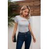 imageVICHYIE Womens Fashion Fall Clothes One Piece Cutout Tops Long Sleeve Ribbed Slim Fitted Shirts Tee TshirtsShortgrey