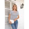imageVICHYIE Womens Fashion Fall Clothes One Piece Cutout Tops Long Sleeve Ribbed Slim Fitted Shirts Tee TshirtsShortgrey