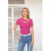 imageVICHYIE Womens Fashion Fall Clothes One Piece Cutout Tops Long Sleeve Ribbed Slim Fitted Shirts Tee TshirtsShorthot Pink