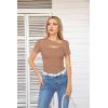 imageVICHYIE Womens Fashion Fall Clothes One Piece Cutout Tops Long Sleeve Ribbed Slim Fitted Shirts Tee TshirtsShortkhaki
