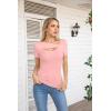imageVICHYIE Womens Fashion Fall Clothes One Piece Cutout Tops Long Sleeve Ribbed Slim Fitted Shirts Tee TshirtsShortlight Pink