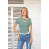 imageVICHYIE Womens Fashion Fall Clothes One Piece Cutout Tops Long Sleeve Ribbed Slim Fitted Shirts Tee TshirtsShortmoss Green