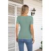 imageVICHYIE Womens Fashion Fall Clothes One Piece Cutout Tops Long Sleeve Ribbed Slim Fitted Shirts Tee TshirtsShortmoss Green