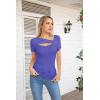 imageVICHYIE Womens Fashion Fall Clothes One Piece Cutout Tops Long Sleeve Ribbed Slim Fitted Shirts Tee TshirtsShortpurple