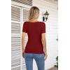 imageVICHYIE Womens Fashion Fall Clothes One Piece Cutout Tops Long Sleeve Ribbed Slim Fitted Shirts Tee TshirtsShortwine Red