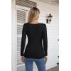 imageVICHYIE Womens Long Sleeve Shirts V Neck Ruffle Hem Slim Fitted Ribbed Knit Trendy Tee Tight TopsLongblack