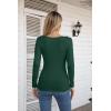 imageVICHYIE Womens Long Sleeve Shirts V Neck Ruffle Hem Slim Fitted Ribbed Knit Trendy Tee Tight TopsLonggreen