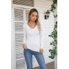 imageVICHYIE Womens Long Sleeve Shirts V Neck Ruffle Hem Slim Fitted Ribbed Knit Trendy Tee Tight TopsLongwhite
