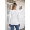 imageVICHYIE Womens Long Sleeve Shirts V Neck Ruffle Hem Slim Fitted Ribbed Knit Trendy Tee Tight TopsLongwhite