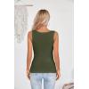 imageVICHYIE Womens Summer Cutout Tank Tops Sleeveless Shirts Ribbed Tanks Slim Fitted Y2K Sexy Basic Tee ShirtArmy Green