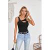 imageVICHYIE Womens Summer Cutout Tank Tops Sleeveless Shirts Ribbed Tanks Slim Fitted Y2K Sexy Basic Tee ShirtBlack