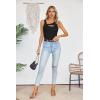 imageVICHYIE Womens Summer Cutout Tank Tops Sleeveless Shirts Ribbed Tanks Slim Fitted Y2K Sexy Basic Tee ShirtBlack