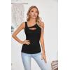 imageVICHYIE Womens Summer Cutout Tank Tops Sleeveless Shirts Ribbed Tanks Slim Fitted Y2K Sexy Basic Tee ShirtBlack
