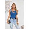 imageVICHYIE Womens Summer Cutout Tank Tops Sleeveless Shirts Ribbed Tanks Slim Fitted Y2K Sexy Basic Tee ShirtBlue