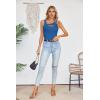 imageVICHYIE Womens Summer Cutout Tank Tops Sleeveless Shirts Ribbed Tanks Slim Fitted Y2K Sexy Basic Tee ShirtBlue