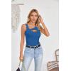 imageVICHYIE Womens Summer Cutout Tank Tops Sleeveless Shirts Ribbed Tanks Slim Fitted Y2K Sexy Basic Tee ShirtBlue
