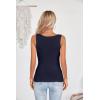 imageVICHYIE Womens Summer Cutout Tank Tops Sleeveless Shirts Ribbed Tanks Slim Fitted Y2K Sexy Basic Tee ShirtDark Blue