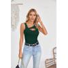 imageVICHYIE Womens Summer Cutout Tank Tops Sleeveless Shirts Ribbed Tanks Slim Fitted Y2K Sexy Basic Tee ShirtDark Green
