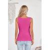 imageVICHYIE Womens Summer Cutout Tank Tops Sleeveless Shirts Ribbed Tanks Slim Fitted Y2K Sexy Basic Tee ShirtHot Pink