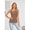 imageVICHYIE Womens Summer Cutout Tank Tops Sleeveless Shirts Ribbed Tanks Slim Fitted Y2K Sexy Basic Tee ShirtKhaki