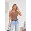 imageVICHYIE Womens Summer Cutout Tank Tops Sleeveless Shirts Ribbed Tanks Slim Fitted Y2K Sexy Basic Tee ShirtKhaki