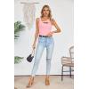 imageVICHYIE Womens Summer Cutout Tank Tops Sleeveless Shirts Ribbed Tanks Slim Fitted Y2K Sexy Basic Tee ShirtPink