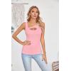 imageVICHYIE Womens Summer Cutout Tank Tops Sleeveless Shirts Ribbed Tanks Slim Fitted Y2K Sexy Basic Tee ShirtPink