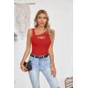 imageVICHYIE Womens Summer Cutout Tank Tops Sleeveless Shirts Ribbed Tanks Slim Fitted Y2K Sexy Basic Tee ShirtRed