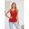 imageVICHYIE Womens Summer Cutout Tank Tops Sleeveless Shirts Ribbed Tanks Slim Fitted Y2K Sexy Basic Tee ShirtRed