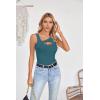 imageVICHYIE Womens Summer Cutout Tank Tops Sleeveless Shirts Ribbed Tanks Slim Fitted Y2K Sexy Basic Tee ShirtTeal