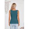 imageVICHYIE Womens Summer Cutout Tank Tops Sleeveless Shirts Ribbed Tanks Slim Fitted Y2K Sexy Basic Tee ShirtTeal