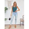imageVICHYIE Womens Summer Cutout Tank Tops Sleeveless Shirts Ribbed Tanks Slim Fitted Y2K Sexy Basic Tee ShirtTeal