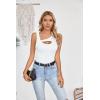 imageVICHYIE Womens Summer Cutout Tank Tops Sleeveless Shirts Ribbed Tanks Slim Fitted Y2K Sexy Basic Tee ShirtWhite