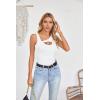 imageVICHYIE Womens Summer Cutout Tank Tops Sleeveless Shirts Ribbed Tanks Slim Fitted Y2K Sexy Basic Tee ShirtWhite