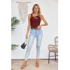 imageVICHYIE Womens Summer Cutout Tank Tops Sleeveless Shirts Ribbed Tanks Slim Fitted Y2K Sexy Basic Tee ShirtWine Red