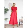 imageVICHYIE Womens Summer Dresses Cutout One Piece Ribbed Maxi Short Sleeve Casual Flowy ALine Long Midi DressRed