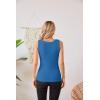 imageVICHYIE Womens Summer Tank Tops Crewneck Sleeveless Shirts Ribbed Tanks Slim Fitted Casual Basic Tee ShirtBlue