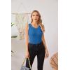 imageVICHYIE Womens Summer Tank Tops Crewneck Sleeveless Shirts Ribbed Tanks Slim Fitted Casual Basic Tee ShirtBlue