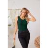 imageVICHYIE Womens Summer Tank Tops Crewneck Sleeveless Shirts Ribbed Tanks Slim Fitted Casual Basic Tee ShirtDark Green