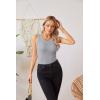 imageVICHYIE Womens Summer Tank Tops Crewneck Sleeveless Shirts Ribbed Tanks Slim Fitted Casual Basic Tee ShirtGrey