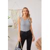 imageVICHYIE Womens Summer Tank Tops Crewneck Sleeveless Shirts Ribbed Tanks Slim Fitted Casual Basic Tee ShirtGrey