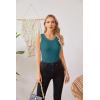 imageVICHYIE Womens Summer Tank Tops Crewneck Sleeveless Shirts Ribbed Tanks Slim Fitted Casual Basic Tee ShirtTeal