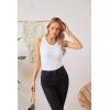 imageVICHYIE Womens Summer Tank Tops Crewneck Sleeveless Shirts Ribbed Tanks Slim Fitted Casual Basic Tee ShirtWhite