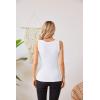 imageVICHYIE Womens Summer Tank Tops Crewneck Sleeveless Shirts Ribbed Tanks Slim Fitted Casual Basic Tee ShirtWhite