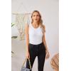 imageVICHYIE Womens Summer Tank Tops Crewneck Sleeveless Shirts Ribbed Tanks Slim Fitted Casual Basic Tee ShirtWhite