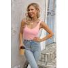 imageVICHYIE Womens Summer Tank Tops Square Neck Sleeveless Low Cut Sexy Shirts Ribbed Slim Fitted Casual Basic Top BlousesLight Pink